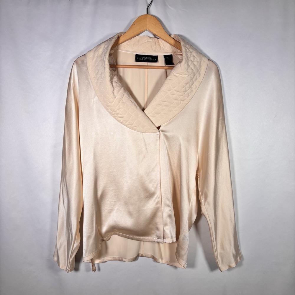 Vintage Ellen Tracy Linda Allard Silk Top Womens 6 Quiet Luxury Old Money Blouse